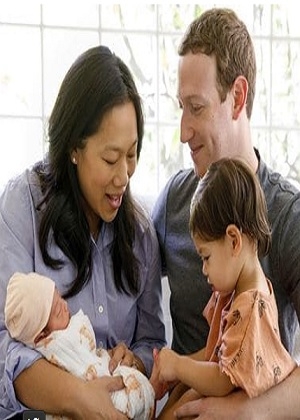 Mark Zuckerberg recibió a su segunda hija August