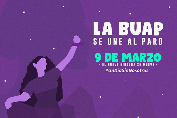 BUAP se suma a paro nacional de mujeres