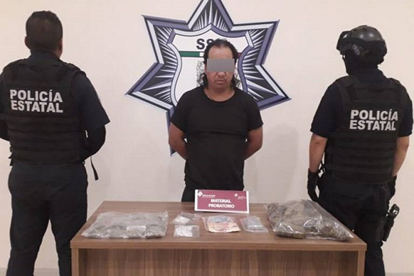 Cayó distribuidor de drogas de “El Grillo” en el Mercado Morelos