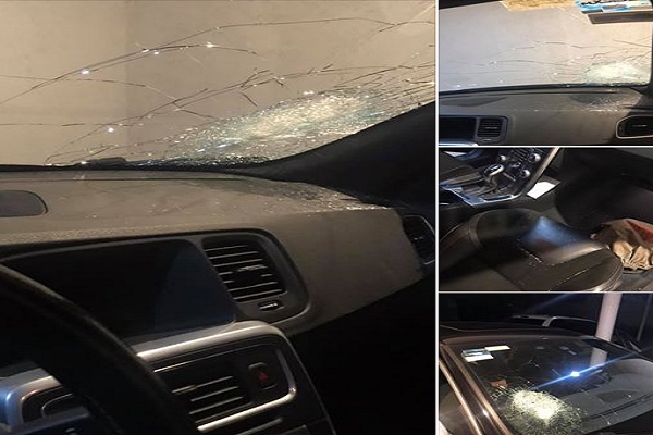 En plena ciudad de Puebla atacan con piedras a vehículos en la autopista México-Puebla