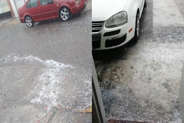 Granizada y lluvia dejaron colonias de Puebla inundadas