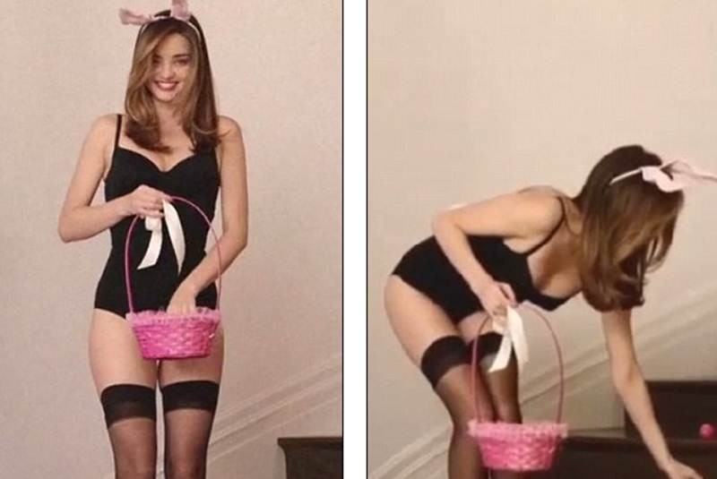 Miranda Kerr, sensual conejita de Pascua