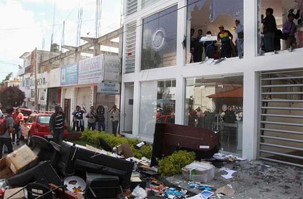 PGJ Oaxaca abre denuncias por actos vandálicos en PRI estatal