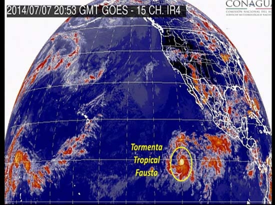 Se forma “Fausto”, sexta tormenta tropical en el Pacífico