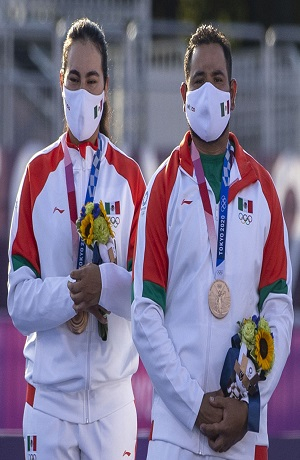 Tokio 2020: México consigue bronce en tiro con arco mixto