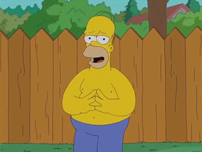 VIDEO: Homero Simpson se unió al reto de balde con agua fría
