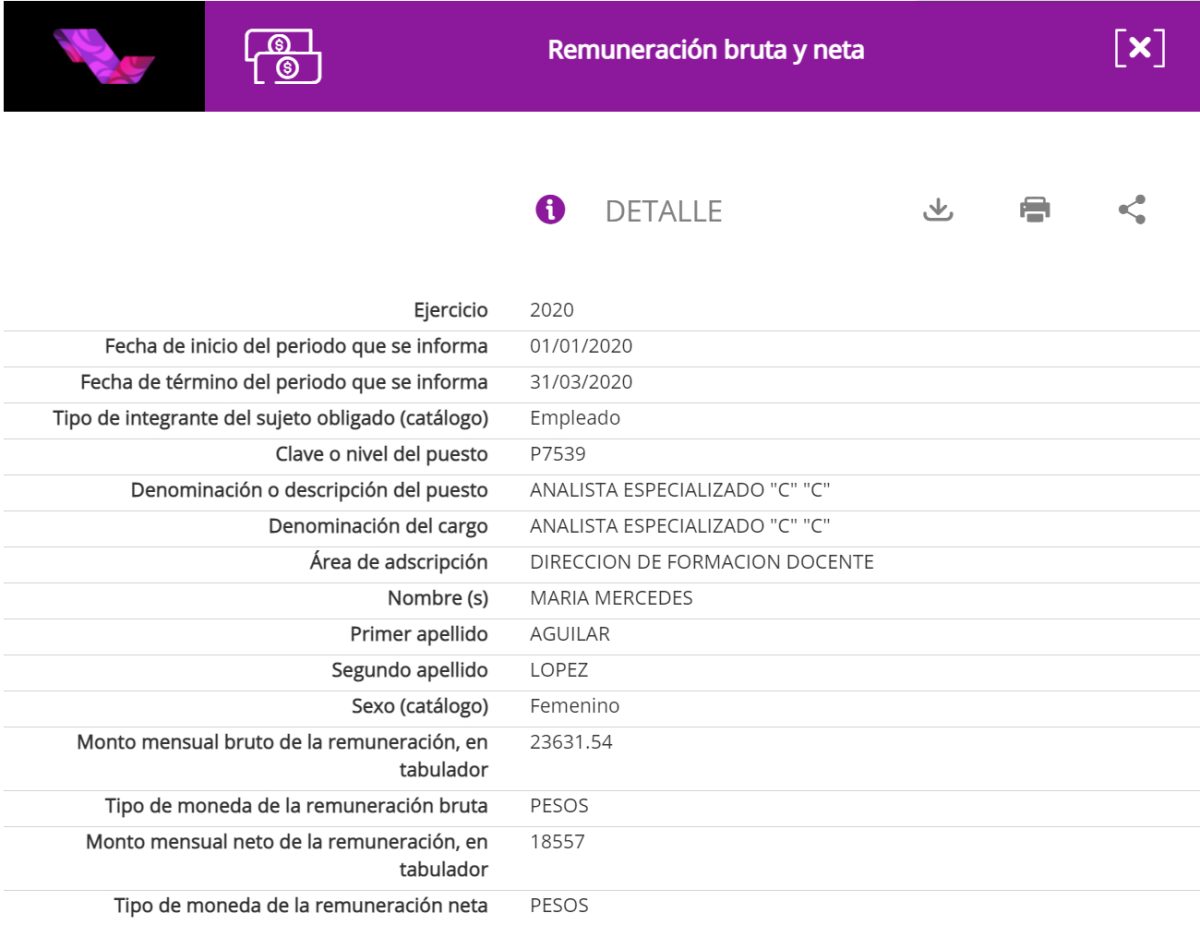 Hasta 19 mil pesos al mes ganaba particular de Moreno Valle como aviadora de la SEP
