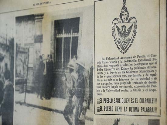BUAP conmemora con exposición el 50 aniversario del Movimiento Estudiantil de 1964