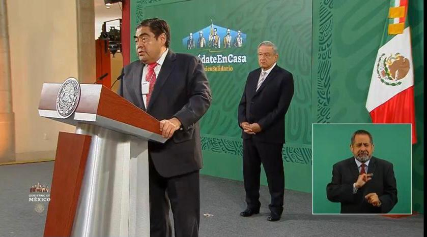 Barbosa acudió a la mañanera de AMLO