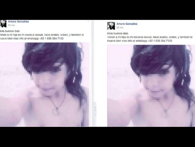 Ofreció a su “hija” de 9 años como esclava sexual en Facebook