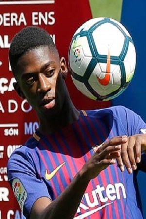 Ousmane Dembélé se presentó con el Barcelona