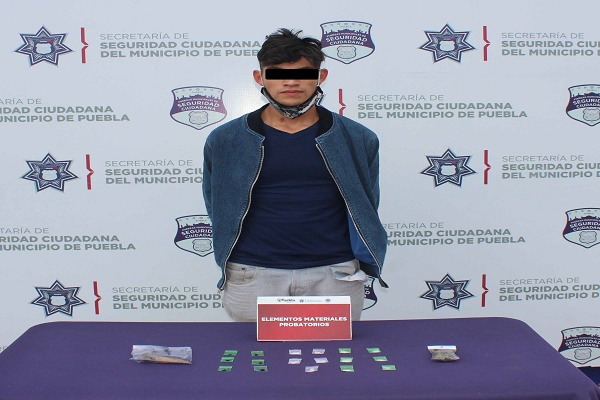 Sujeto en posesión de droga fue capturado en la Central de Abasto
