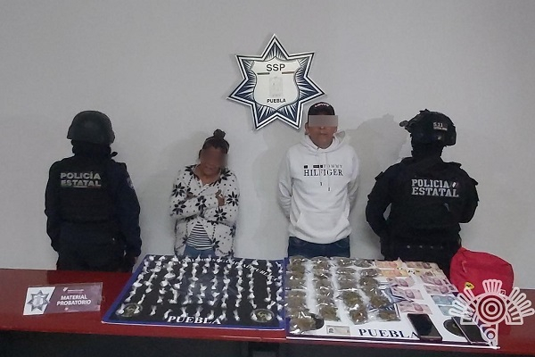 SSP Puebla detiene a “La Loba”, acusada de narcomenudeo y trata de personas