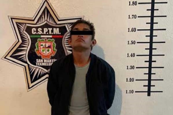 Policía de Texmelucan captura a sujeto tras participar en riña y portar arma de fuego