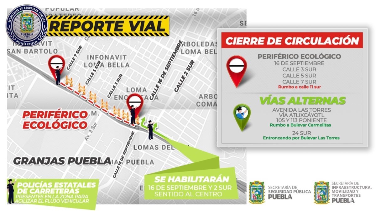 Cerrarán accesos a Periférico de la 24 a la 11 Sur