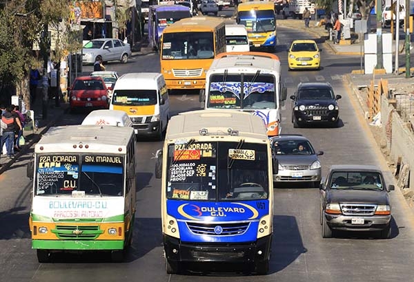 44 asaltos al transporte público en Puebla en el primer bimestre de 2018