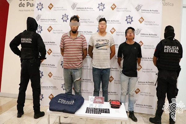 Trío de vendedores de droga del “Croquis”, capturados en Puebla