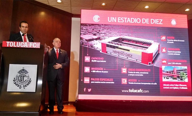 Toluca anunció remodelación de lujo en el Nemesio Díez