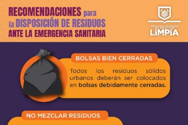 ¿Qué hacer con nuestra basura durante la emergencia sanitaria por COVID-19?