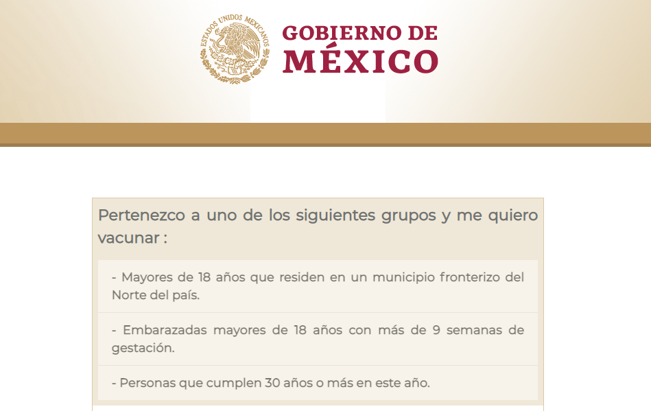 Inicia registro de vacunación COVID para personas de 30 a 39 años