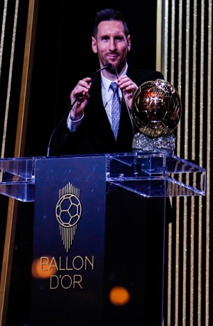 Messi recibió su sexto Balón de Oro