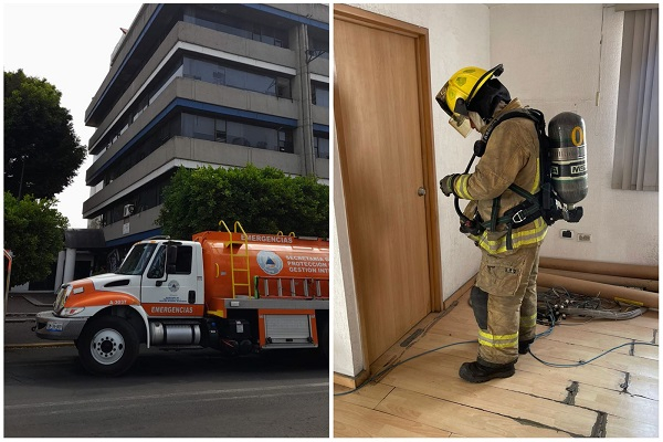 Evacúan oficinas de Infraestructura municipal por olor a combustible