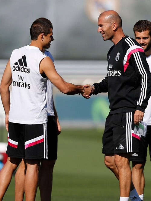 Chicharito entrenó bajo la mirada de Zidane
