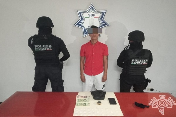 Policía capturó a asaltante con drogas de la banda de “La Patrona” en Puebla