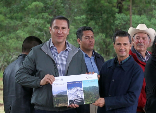 EPN y RMV arrancan en Puebla Campaña Nacional de Reforestación 2014