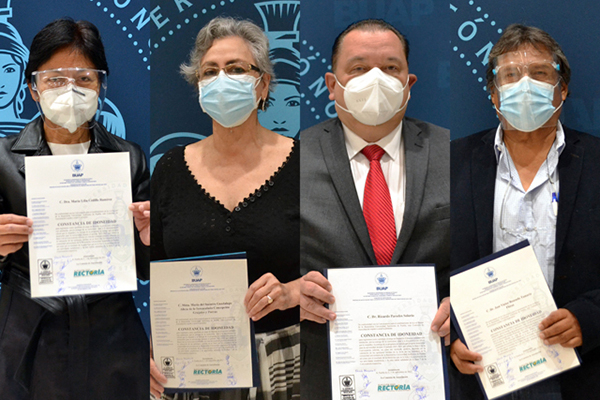 Candidatas y candidatos a la rectoría de la BUAP reciben constancia de idoneidad