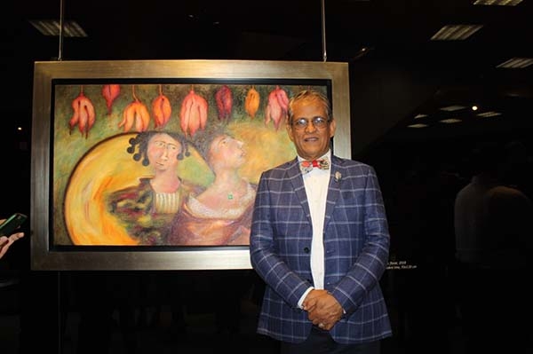 José Bayro C. inaugura exposición en la Bolsa Mexicana de Valores