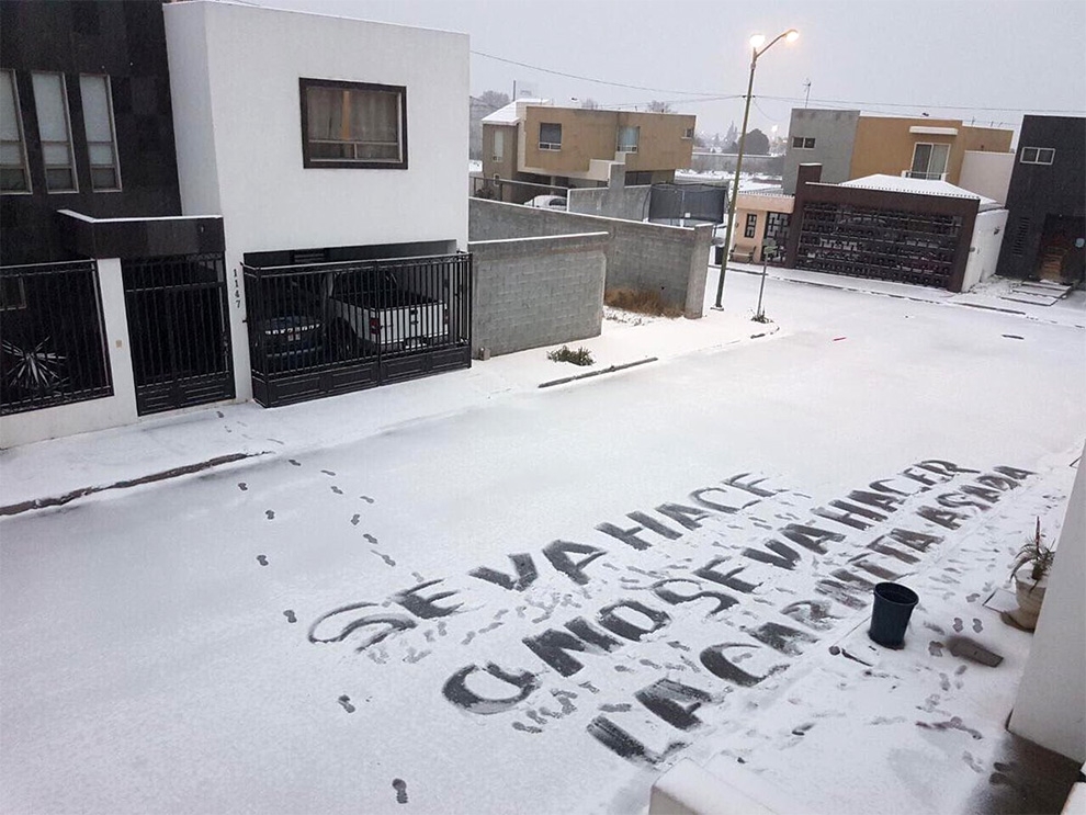 FOTOS/VIDEOS: Nevadas cubren de blanco el norte del país