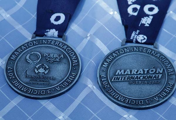 Estas son las medallas del Maratón Internacional de Puebla 2017