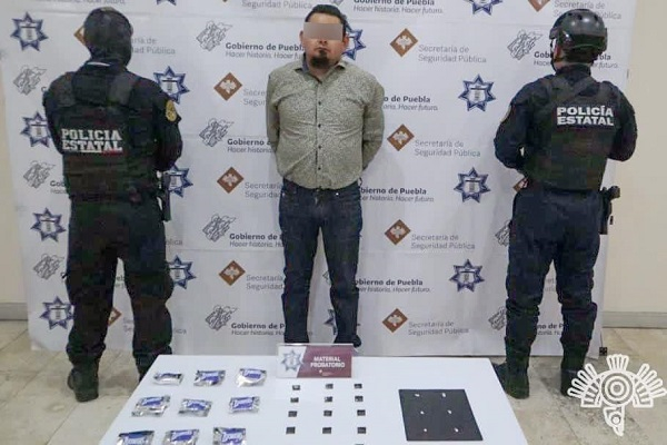SSP Puebla detiene a “El Orejas”, distribuidor de drogas en La Libertad
