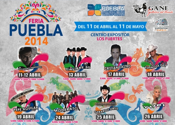 Palenque de la Feria de Puebla 2014: Consulta cartelera y precios