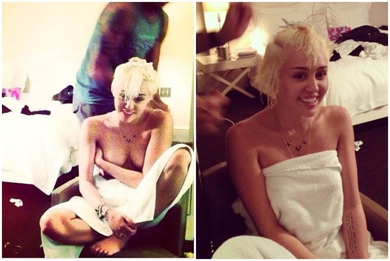 Miley Cyrus comparte semidesnudo en Instagram