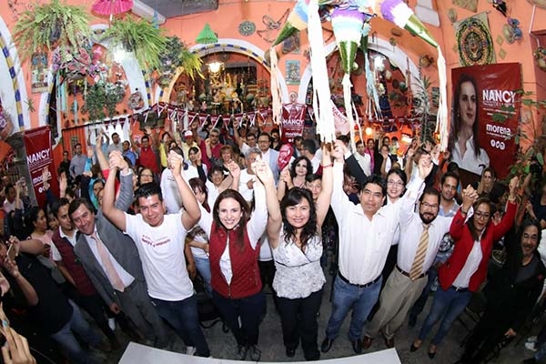 Nancy de la Sierra cierra precampaña en Puebla Capital