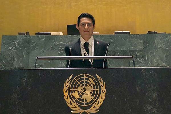 Estudiante de la BUAP participó como delegado juvenil en el 74 Periodo de Sesiones de la ONU