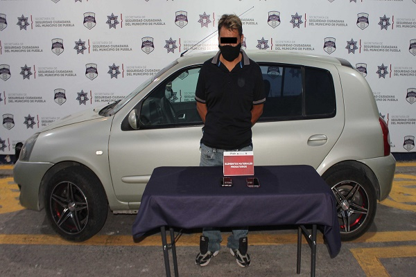 Asaltante de negocios en Puebla fue detenido en la colonia Resurgimiento