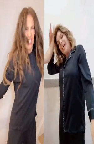 VIDEO: Thalía e Itatí Cantoral, las “niñas del pastel” en redes