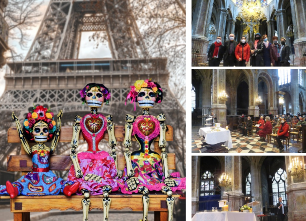 Así celebran los mexicanos el Día de Muertos en Francia