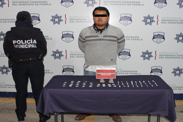 Sujetos en posesión de drogas fueron capturados por la SSC Puebla