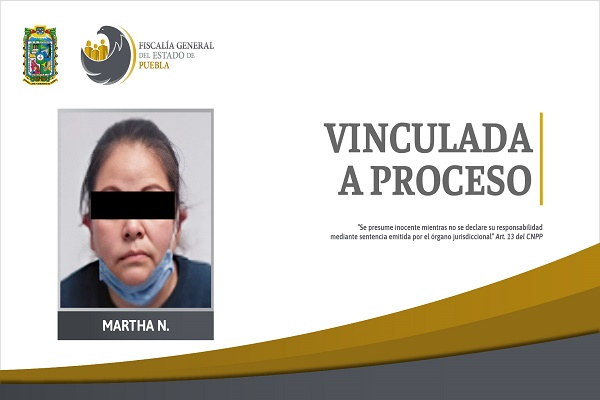 Mujer quedó vinculada a proceso por matar al nieto de su pareja en Puebla