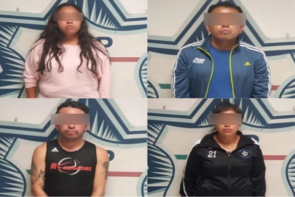 SSP Puebla detiene a cuatro narcomenudistas de la banda de “El Pelón”
