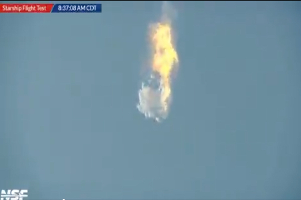 VIDEO: Explota cohete Starship, de Space X, a cuatro minutos de su lanzamiento