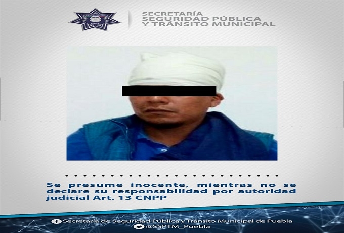 Presunto asaltante detenido en la colonia Belisario Domínguez, remitido al MP