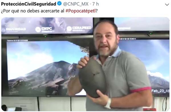 Material arrojado por el Popocatépetl provoca cráteres de hasta 3 metros: Cenapred