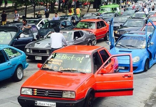 Protesta contra nuevo Hoy no circula termina en “jaloneos” en DF