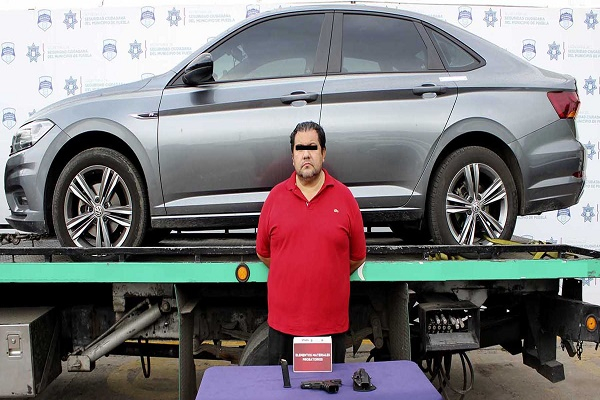 Hombre es detenido en Puebla en posesión ilegal de arma de fuego