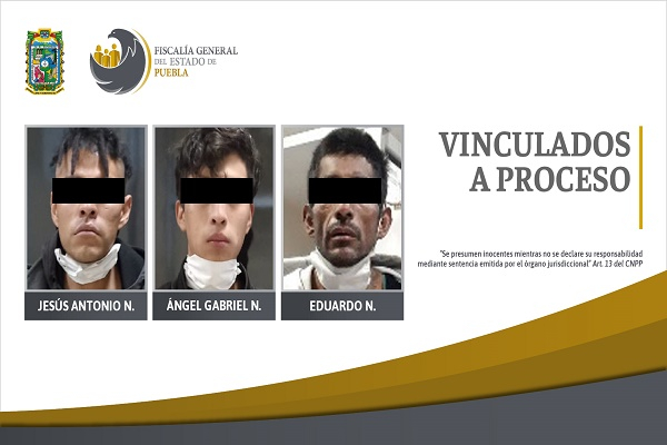 Tres asaltantes de chofer repartidor en Puebla son vinculados a proceso